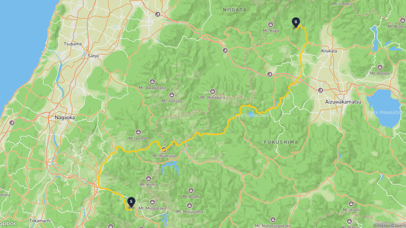 เส้นทางเดินป่า Echigo Sanzan-Tadami Quasi-National Park-Kitakata
