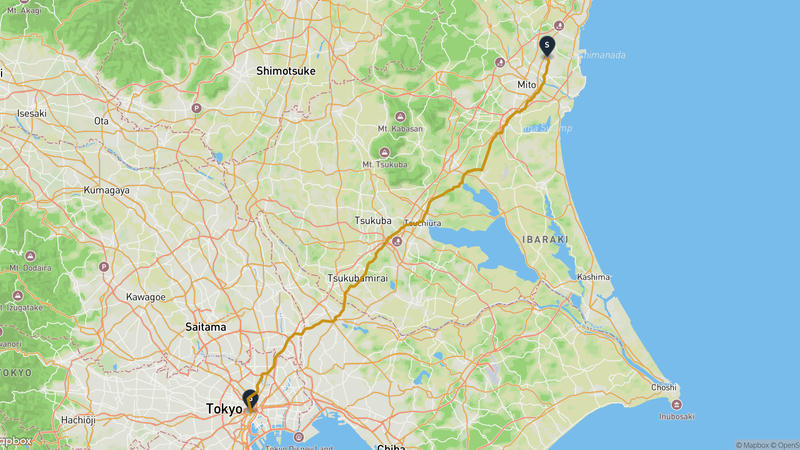 Hitachinaka to Kōkyogaien Cycling Route