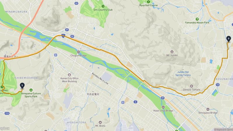Ishibe-shukuba-no-sato to Konan Hiking Route