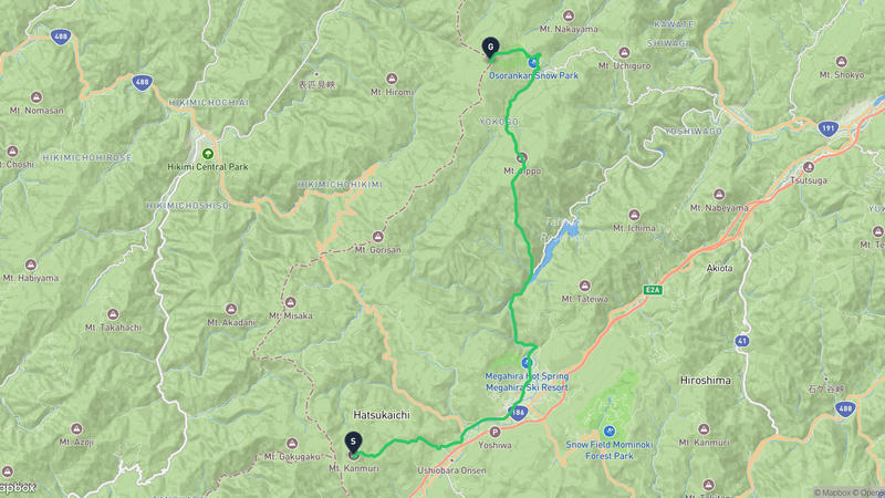 冠山至恐罗汉山 徒步路线