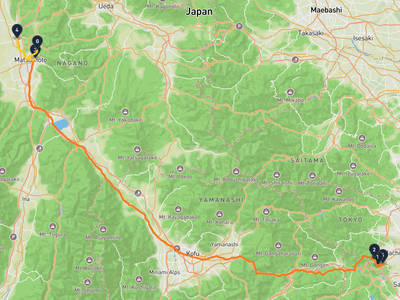 Meiji no Mori Takao Quasi-National Park → Matsumoto
