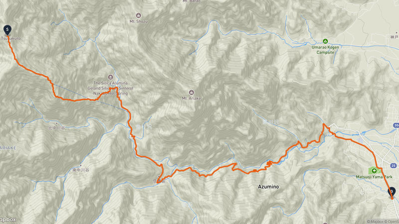 燕岳至安曇野市 登山路線