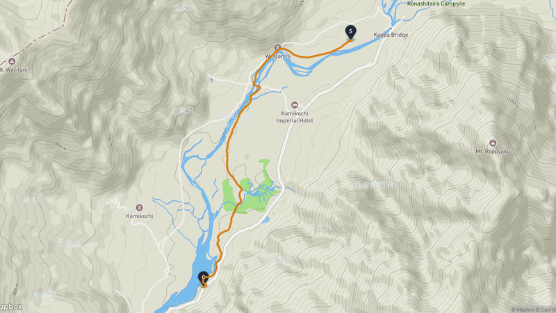 Kamikōchi to Kasumizawa take Hiking Route