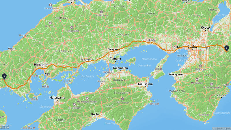 山口市〜伊賀市 ハイキングルート