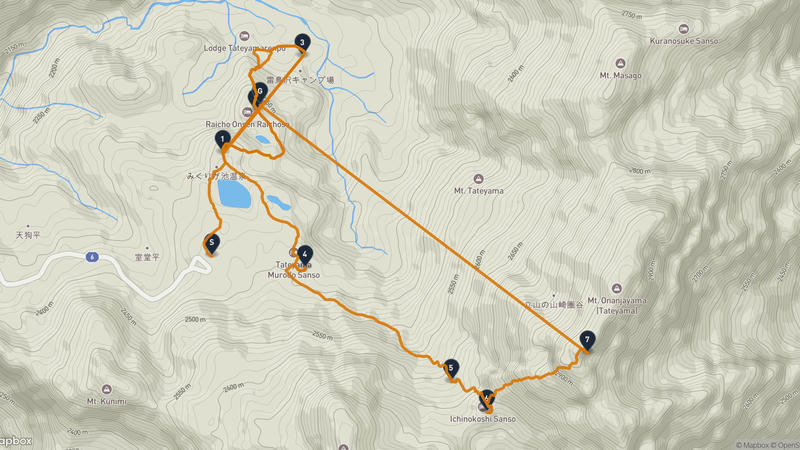 Mount Tate Hiking Route