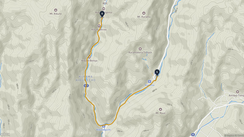 Kurama-dera Temple to Kifune Shrine Hiking Route