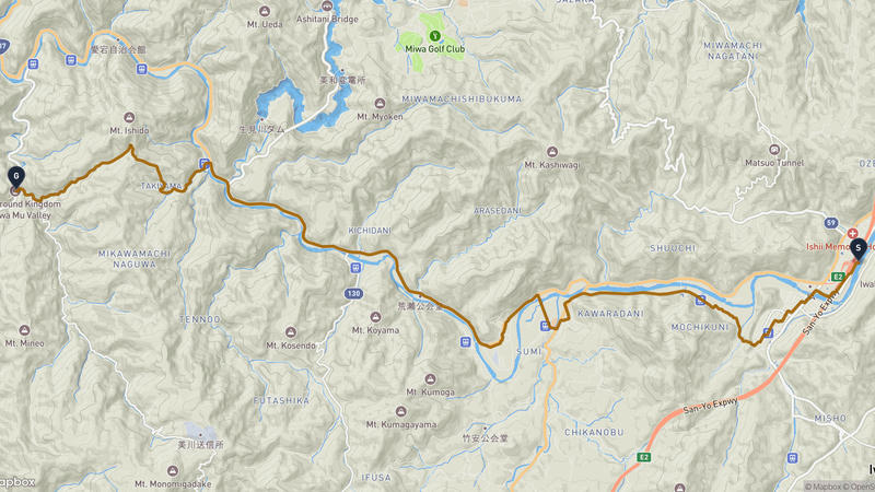 岩國城至岩国市 徒步路线