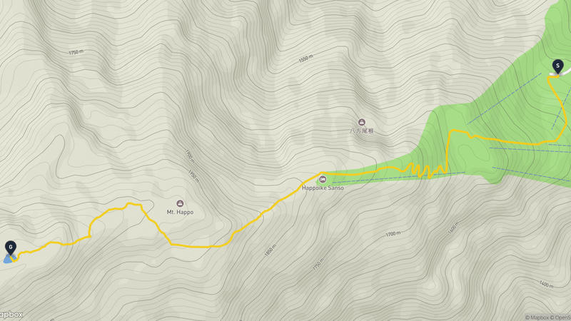 白馬村至唐松岳 登山路線