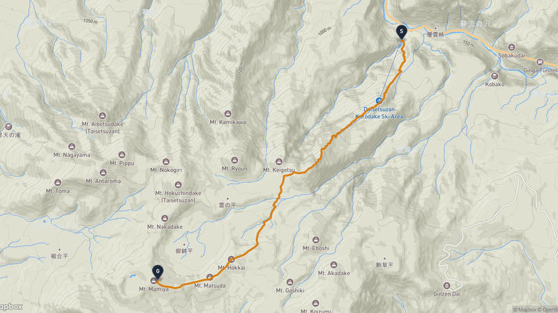 Kamikawa to Asahi-dake Hiking Route