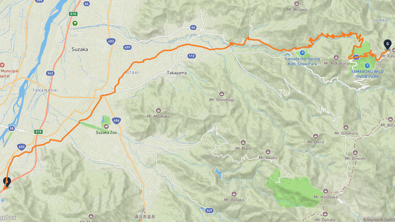 เส้นทางจักรยาน Nagano-Takayama