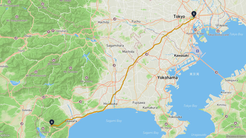 Shin-Marunouchi Building to Hakone Onsen Hiking Route