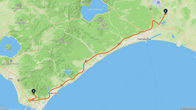 苫小牧市至室蘭市 驾车路线