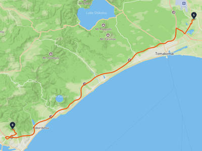 苫小牧市 → 室蘭市