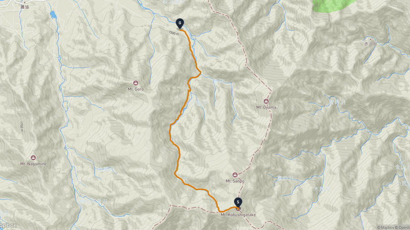 Mount Kobushi to Kawakami Hiking Route