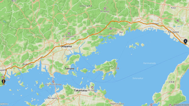 Tomonoura to Akashi Hiking Route