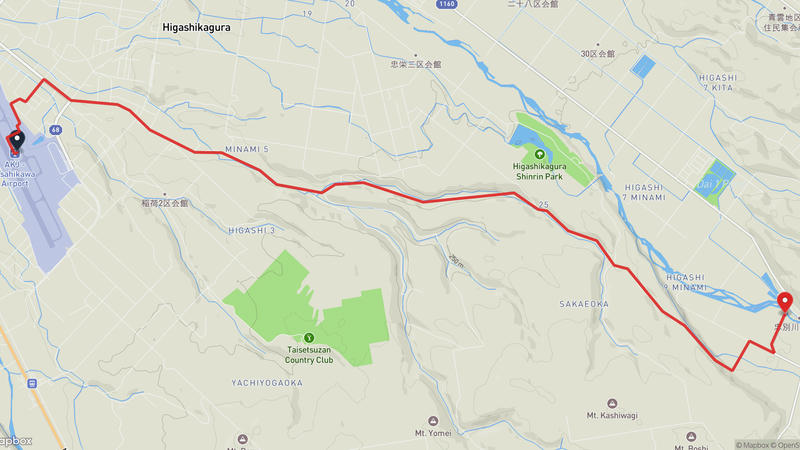 東神楽町至東川町 登山路線