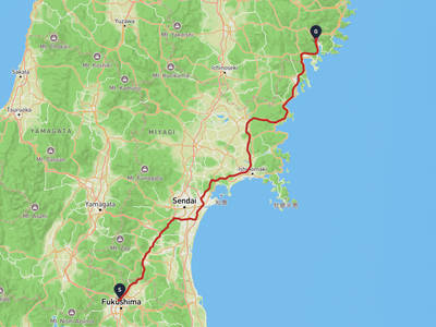 福島市 → 三陸復興國立公園