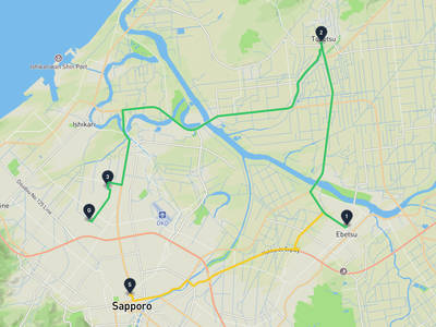 JR塔大樓 → 札幌市北区