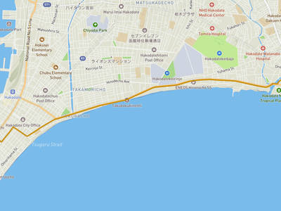 函館市文學館 → 湯之川溫泉 (北海道)