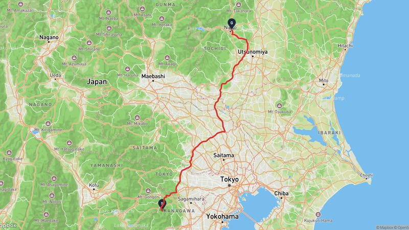 Midori Ward, Sagamihara~Nikko 드라이브 루트