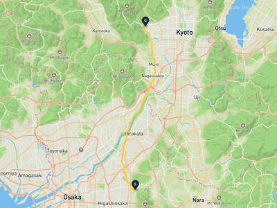 饭盛山 → 立体模型·京都·日本