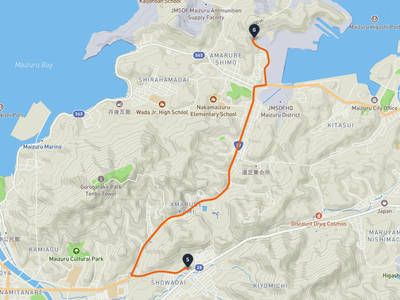 田邊城 → 舞鶴灣