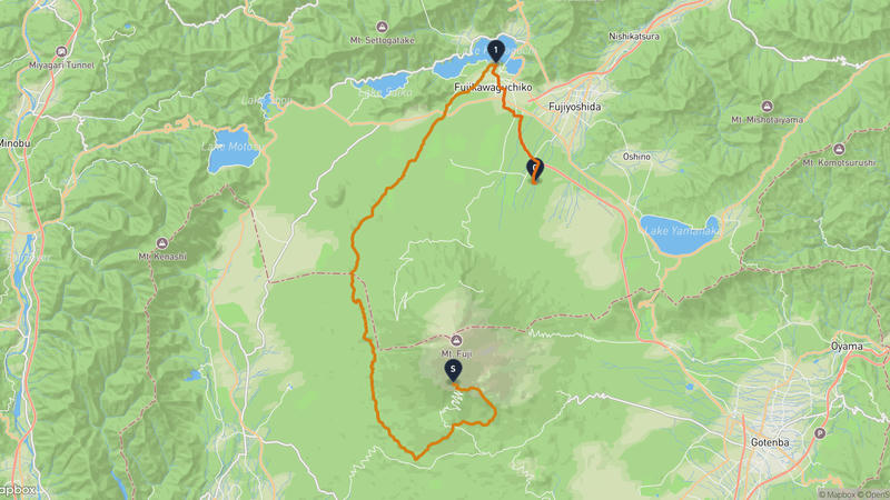 Mount Hōei to Fujiyoshida Hiking Route