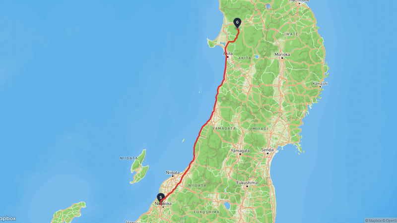 เส้นทางเดินป่า Nagaoka-Kitaakita