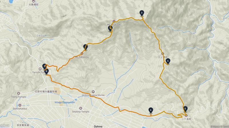 Fujiyoshida to Oshino Hiking Route