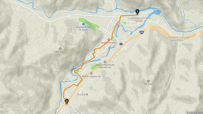 Jōzankei to Jōzankei Onsen Hiking Route