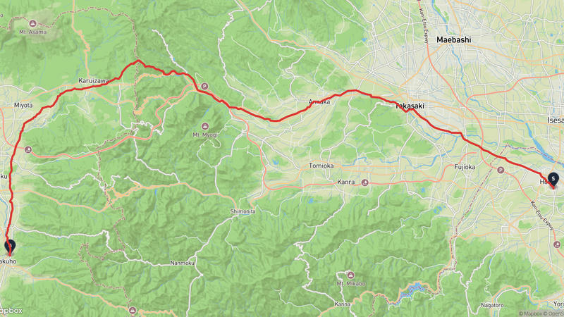 本庄市至佐久穂町 登山路線