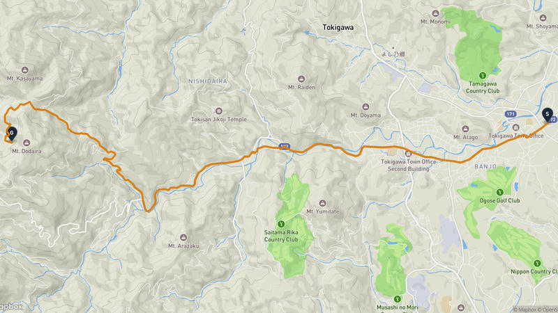 Tokigawa to Dou Heizan Cycling Route