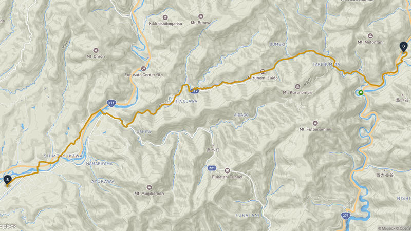 稻葉根王子至田辺市 登山路線