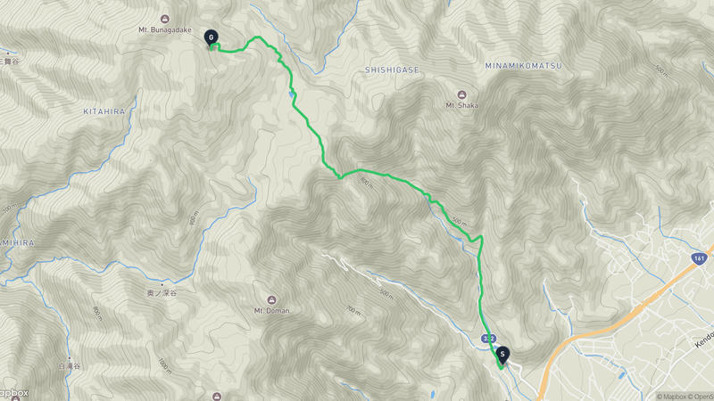 大津市至武奈岳 登山路線
