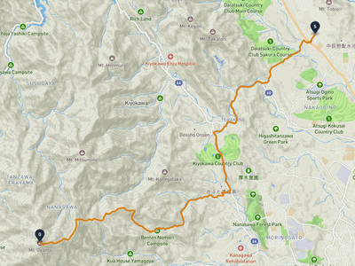 Atsugi → Mount Ōyama (Kanagawa)