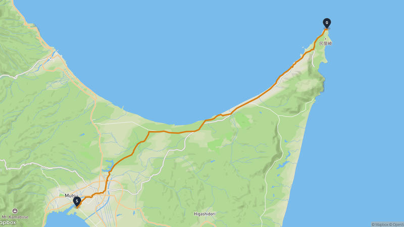 むつ市至東通村 登山路線