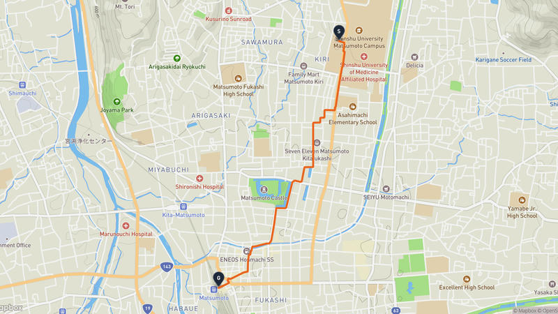เส้นทางเดินป่า Kaichi School-Matsumoto City Timepiece Museum