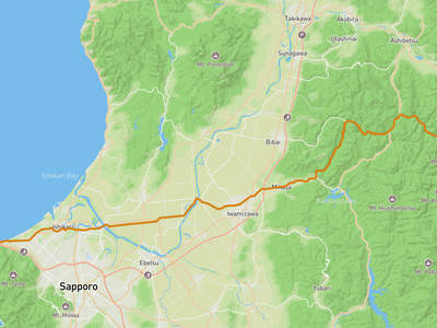 中富良野町 → 小樽運河