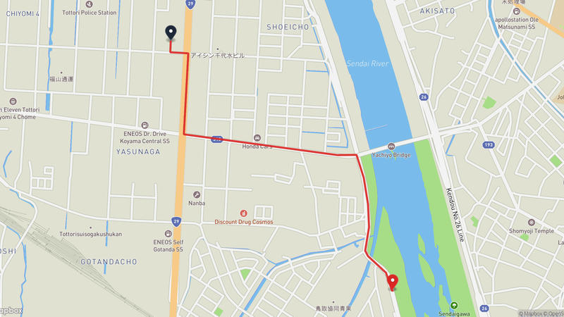 鳥取市至鳥取縣立博物館 登山路線