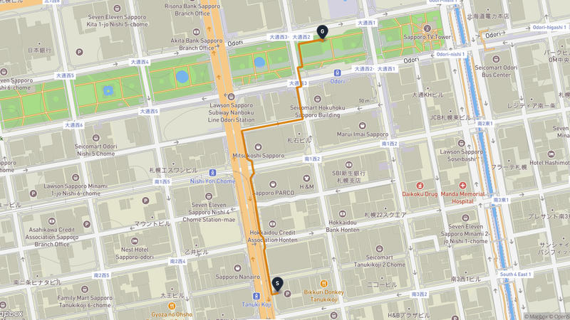 Sapporo TV Tower Hiking Route