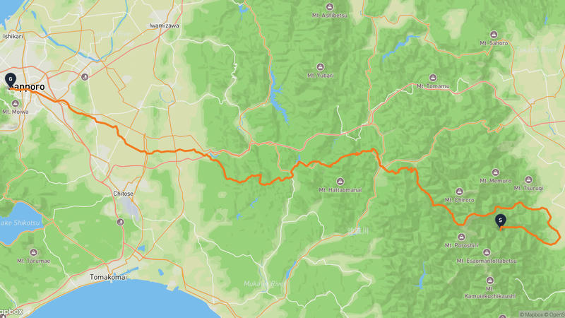 帯広市至北海道神宮 登山路線