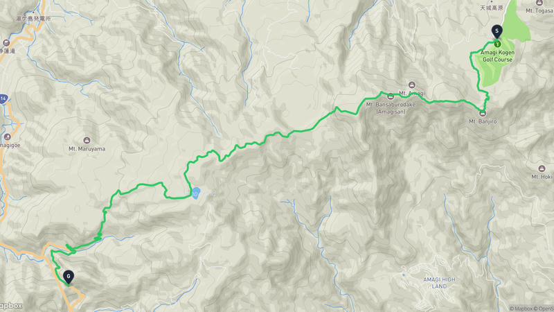 天城山至河津町 登山路線