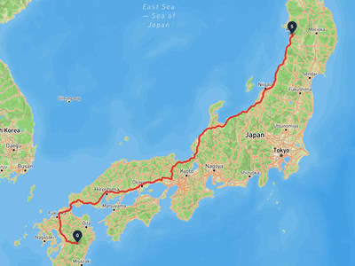 Akita → Gokase