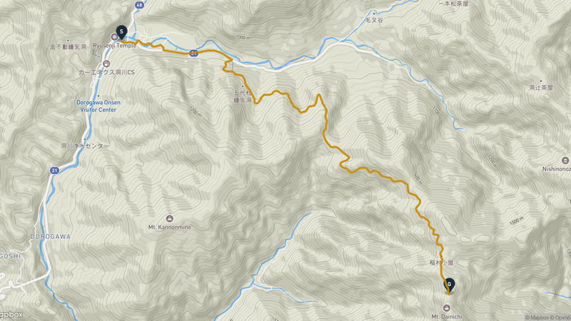 洞川温泉〜山上ヶ岳 ハイキングルート