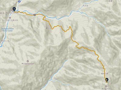 洞川温泉 → 山上ヶ岳