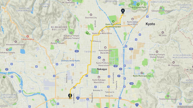 Mibu-dera Temple to Kyoto Botanical Gardens Hiking Route