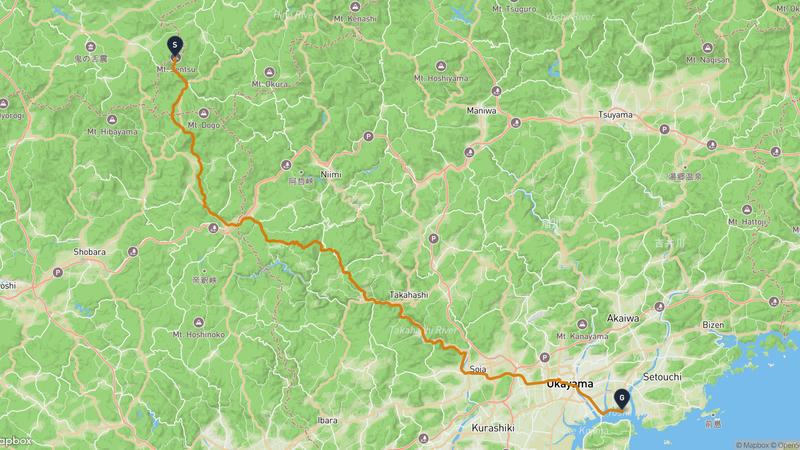 船通山至百間川 登山路線