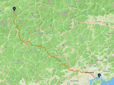 船通山 → 百間川