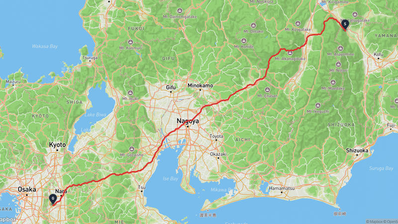 北杜市至法隆寺 登山路線