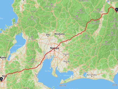 北杜市 → 法隆寺